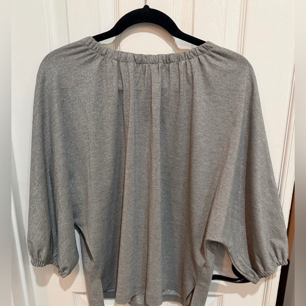 Oliver Bonas  Gray Women's Top Blouse 10 NEW w tags